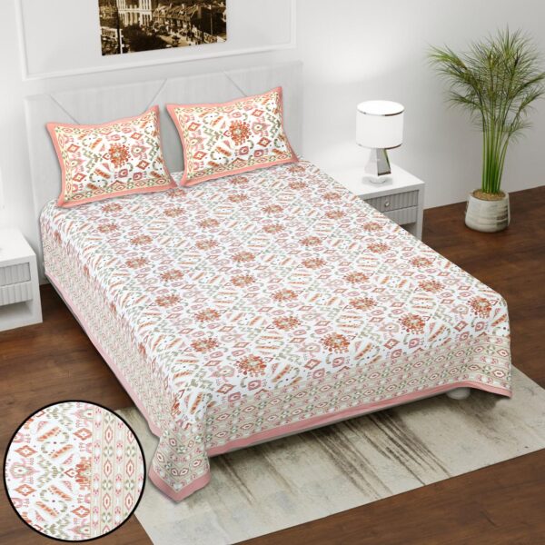 PURE COTTON FULLY ELASTIC FITTED KING SIZE BEDSHEET ( CODE SNARE 009141F)