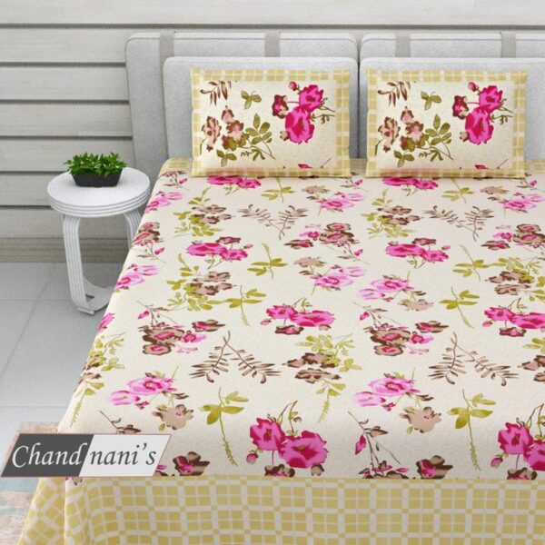 South Cotton King Size Bedsheet with 2 Pillow Covers Code 69.Snare