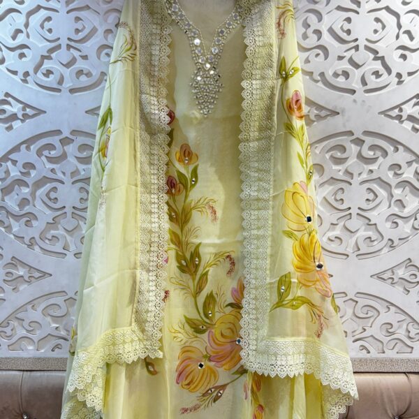 Party Wear Woman Suits Organza