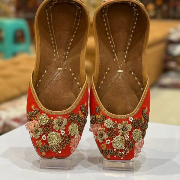 Beautiful Handcrafted Punjabi Jutti Hand Embroidered Work For Women