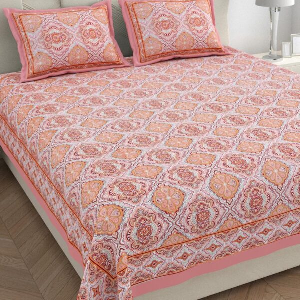 PURE COTTON FULLY ELASTIC FITTED KING SIZE BEDSHEET ( CODE SNARE 009131F)