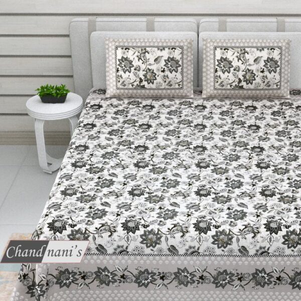 South Cotton King Size Bedsheet with 2 Pillow Covers Code 69.Snare