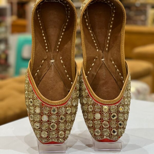 Beautiful Handcrafted Punjabi Jutti Hand Embroidered Work For Women