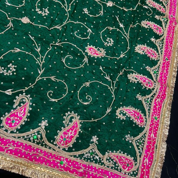 Bridal Suits with Hand Embroidery on Shirt Bottom Sleeves