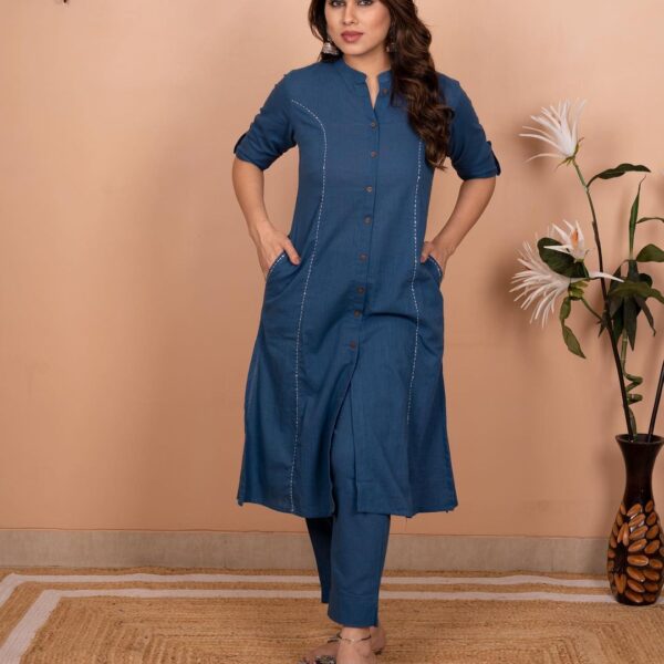 OFFICE WEAR KURTI WITH TWO SIDE POCKET