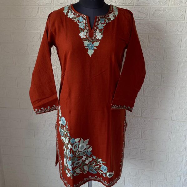 Kashmiri Aari  work Embroidery kurti