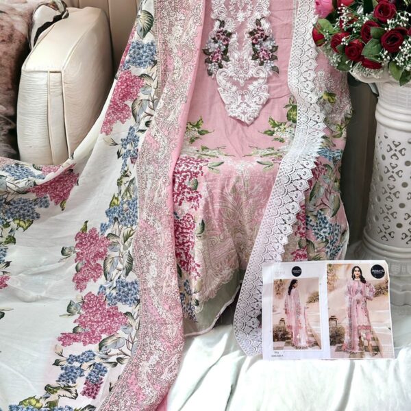 Pure Cotton Print with heavy embroidery exclusive patch work suit