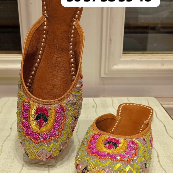 Beautiful Handcrafted Punjabi Jutti Hand Embroidered Work For Women