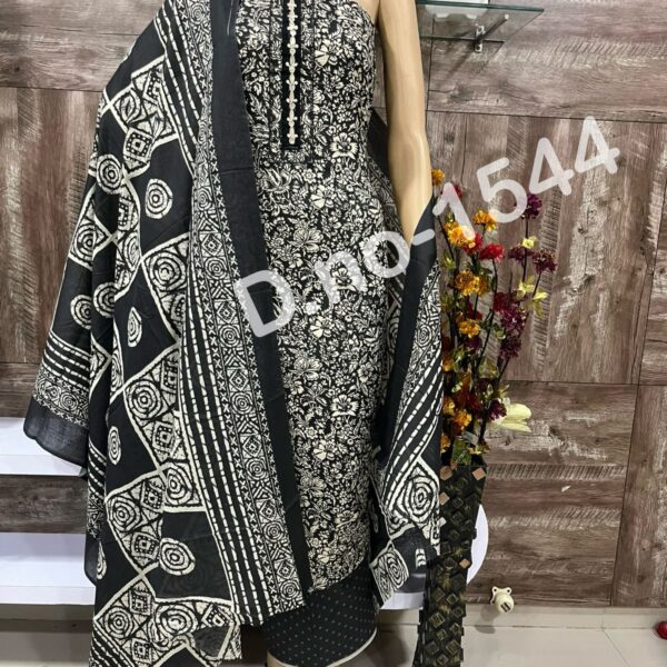 Best Ethnic Pure Cotton with Beautiful Print neck fancy work Suits