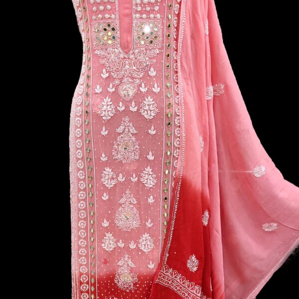 Georgette Chikankari Straight Suit
