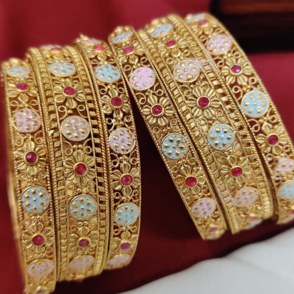 Bangles Kundan Set Brass Premium quality