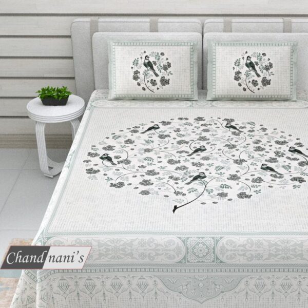 South Cotton King Size Bedsheet with 2 Pillow Covers Code 69.Snare