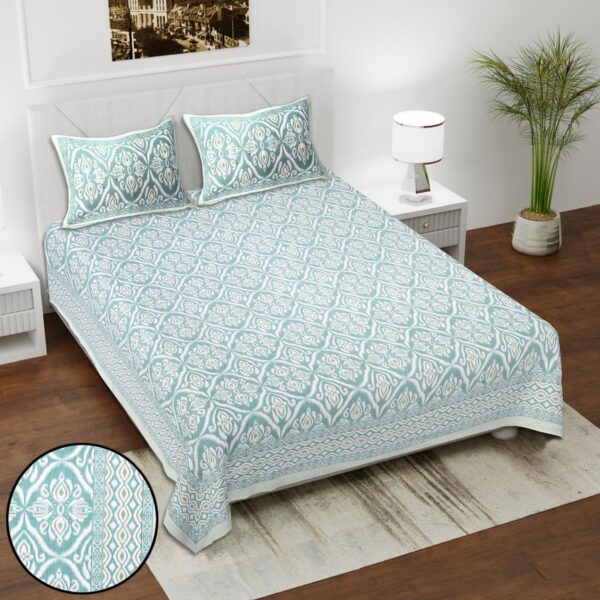 PURE COTTON FULLY ELASTIC FITTED KING SIZE BEDSHEET ( CODE SNARE 009161F)
