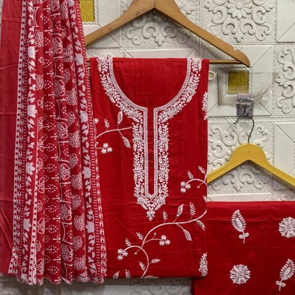 Pure Cotton with beautiful neck embroidery work Suits