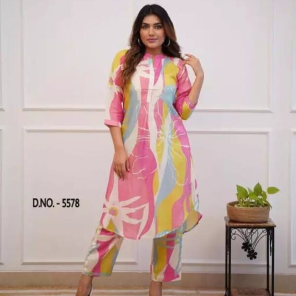 Office Wear With A New Printed Cord Set