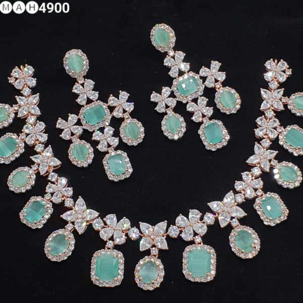 Party Wear AD Choker Necklace Design Set