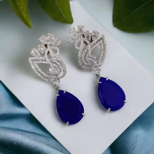 High Quality Multicolor AD Polki Kundan Errings 1 Pair B2