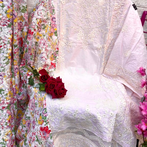 Cotton With Heavy Embroidery Work Suit