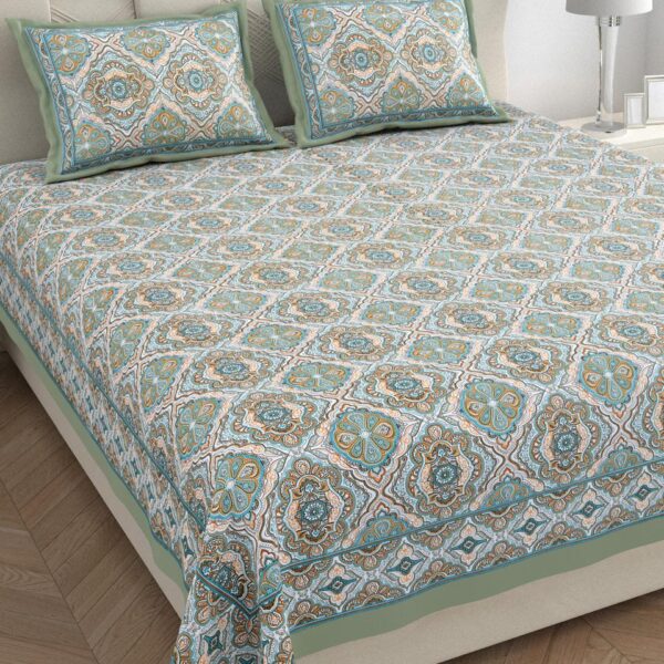 PURE COTTON FULLY ELASTIC FITTED KING SIZE BEDSHEET ( CODE SNARE 009111F)