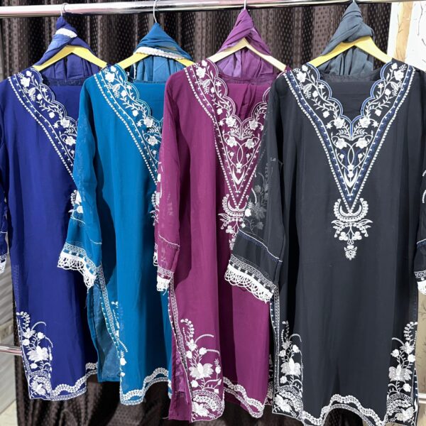 Georgette With Embroidery Work Suit