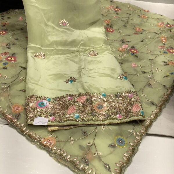 Punjabi Party Wear Suit In Beautiful Crepe Fabric