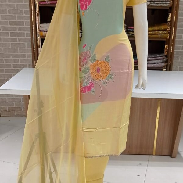 Imported muslin silk suit