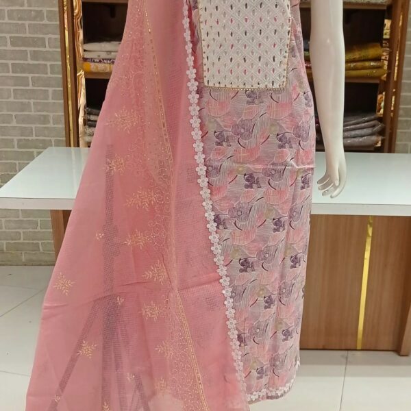 Imported good quality cotton neck emrbdoeid beautifully work