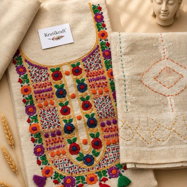 Saahiba Collection – Exquisite Khadi Chanderi Silk Suit Set