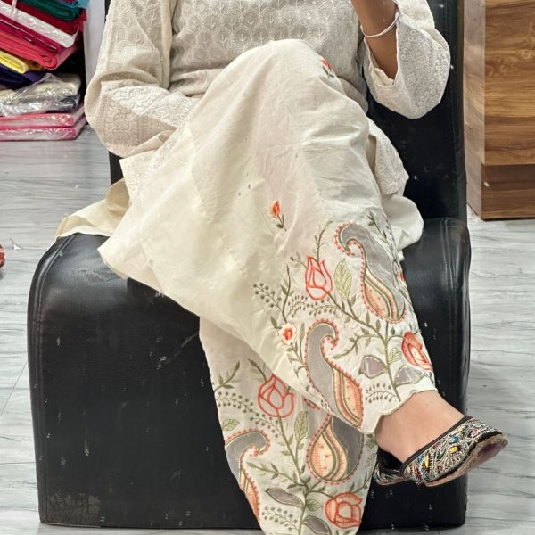 Saahiba Collection - Beautiful Laser Cut Embroidered Patiala Salwar – Pure Cotton
