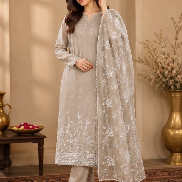PURE BANARASI MUL COTTON EMBROIDERED SUIT