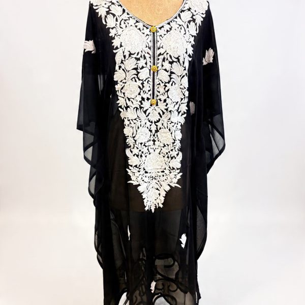 Georgette Kaftan with Kashmiri Aari Embroidery