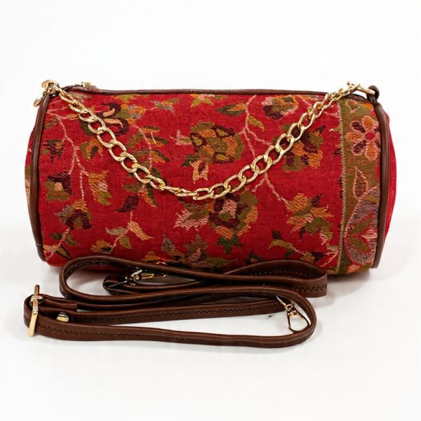 Kashmiri Floral Barrel Bag