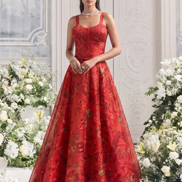 Beautifully designed choli with a graceful lehenga