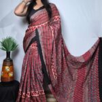 Pure Silk Ajrakh Sarees