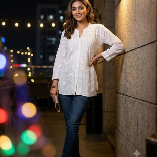 Saahiba Collection - Beautiful Chikankari Rayon Shirt